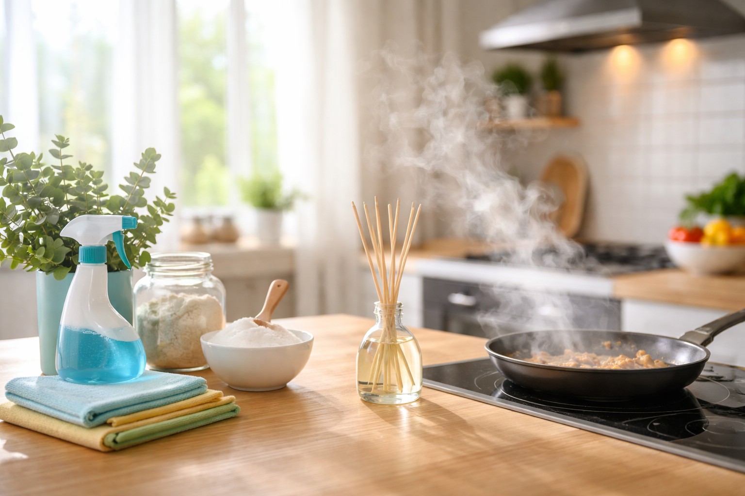 Hvordan raskt bli kvitt skarp steking lukt i leiligheten