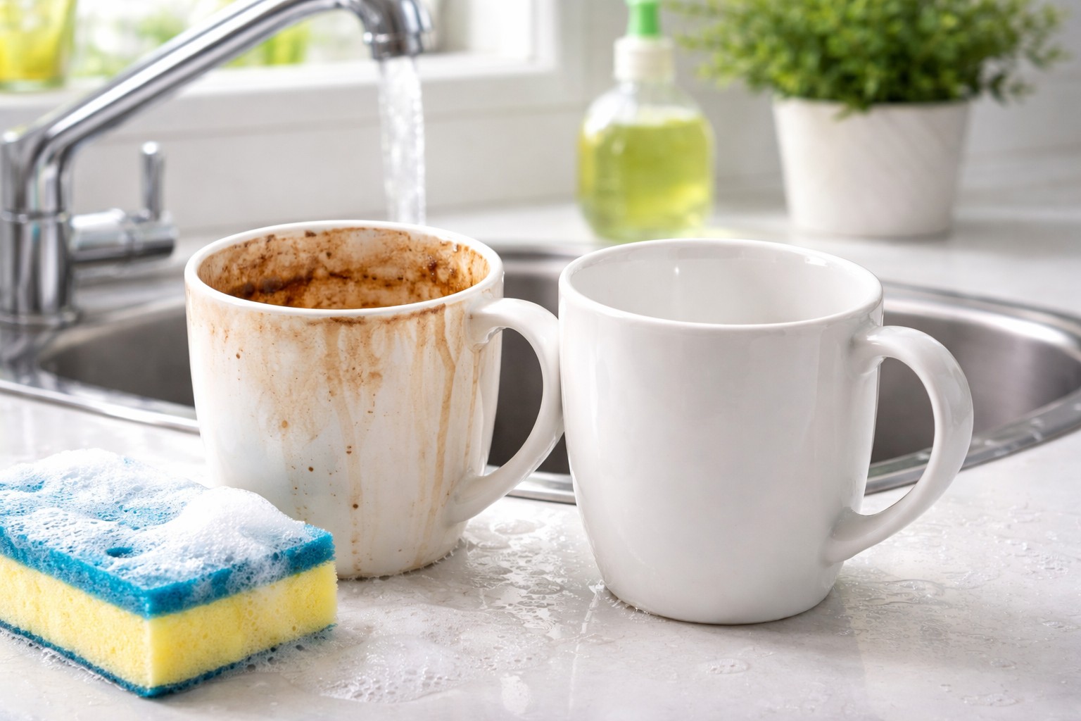 Slik får du kaffekoppene tilbake til sin opprinnelige glans på et par minutter