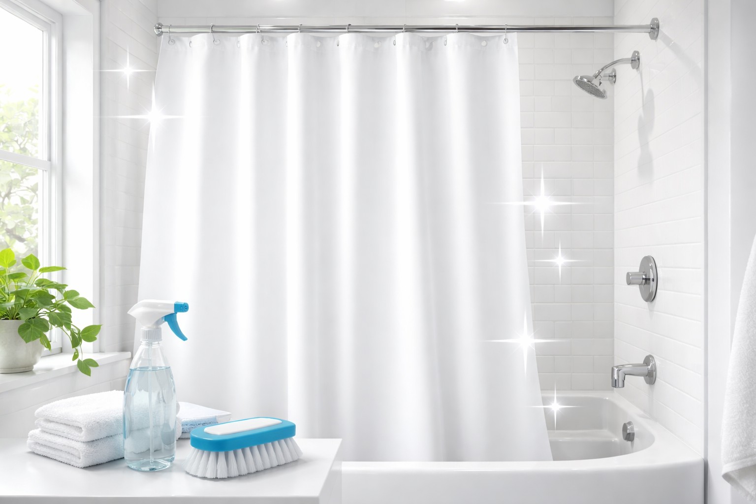 Dusjforhenget ditt blir helt hvitt igjen uten ekstra anstrengelser
