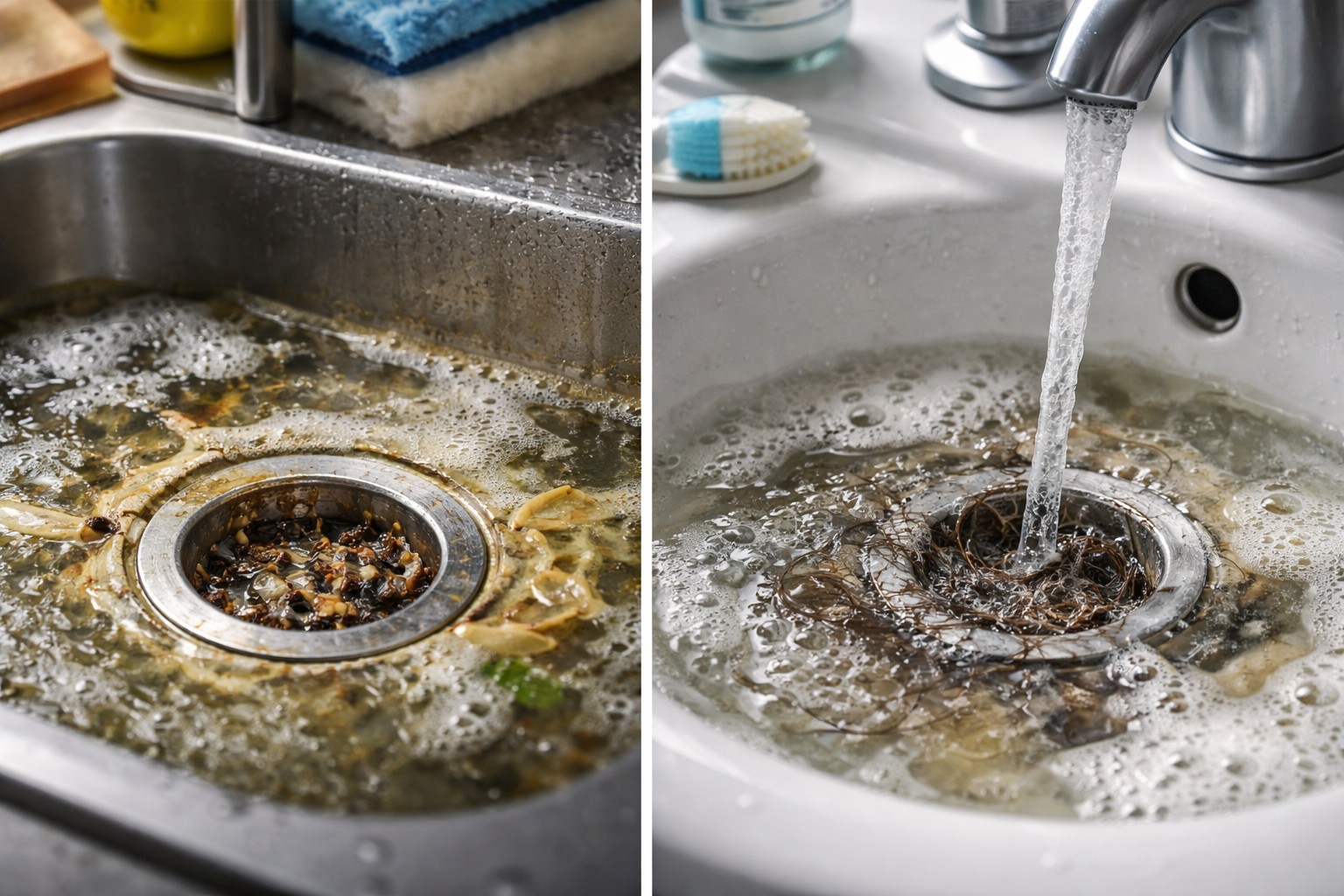 Hvorfor vannet på kjøkkenet og badet slutter å forsvinne selv etter rengjøring